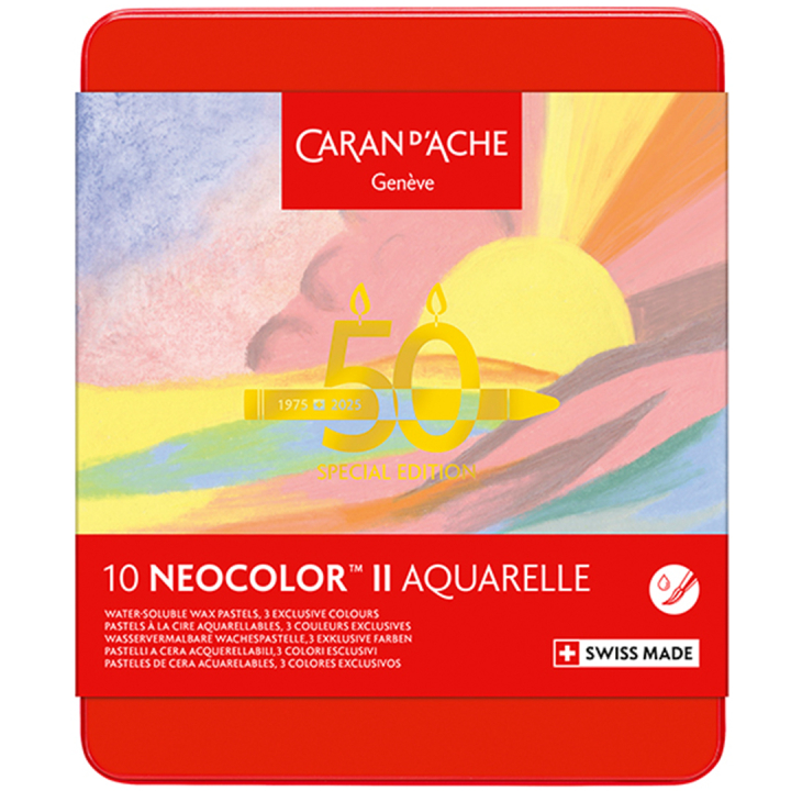 Neocolor II Aquarelle 50 Years Pastel Set de 10 dans le groupe Matériels d'artistes / Couleurs de l'artiste / Pastels / Pastels à la cire chez Pen Store (135631)