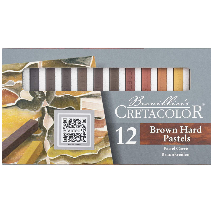 Pastels durs Brun/Rouge set de 12 dans le groupe Matériels d'artistes / Craie et Graphite / Craies pastel chez Pen Store (135651)