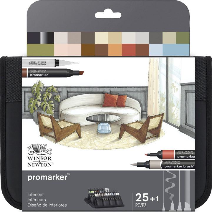 Promarker Interiors Wallet Lot de 25 dans le groupe Stylos / Crayons d'artistes / Feutres d'illustrations chez Pen Store (135656)