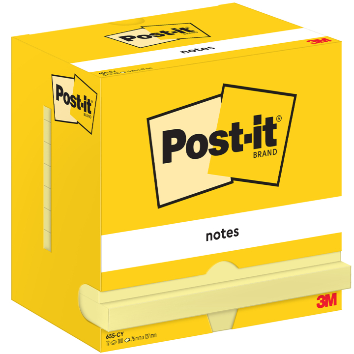 Post-it 76x127 Jaune pack de 12 dans le groupe Papiers & Blocs / Écrire et consigner / Post-it et blocs-notes chez Pen Store (135712)