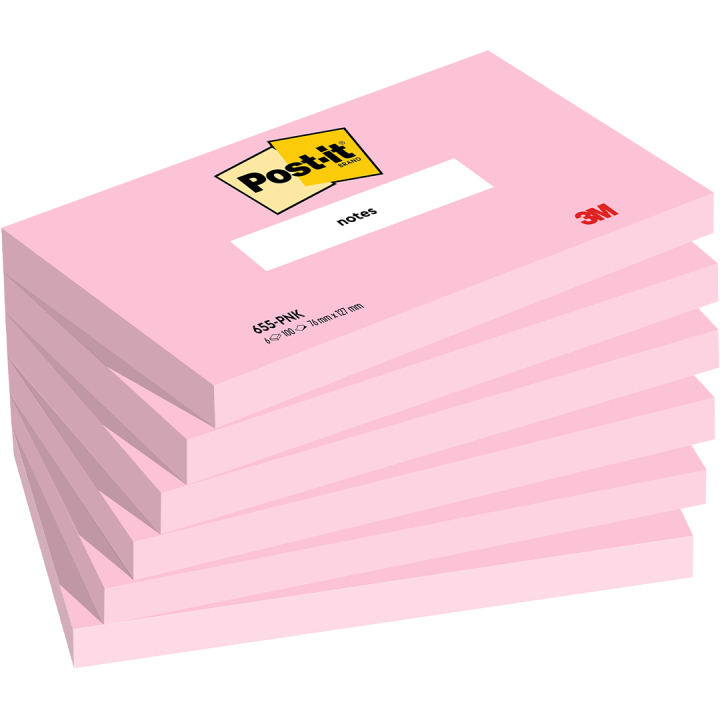 Post-it 76×127 Rose fluo pack de 6 dans le groupe Papiers & Blocs / Écrire et consigner / Post-it et blocs-notes chez Pen Store (135715)