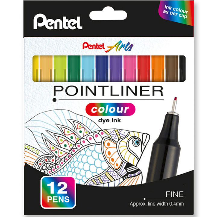 Pointliner Colour Lot de 12 dans le groupe Stylos / Crayons d'artistes / Feutres chez Pen Store (135771)