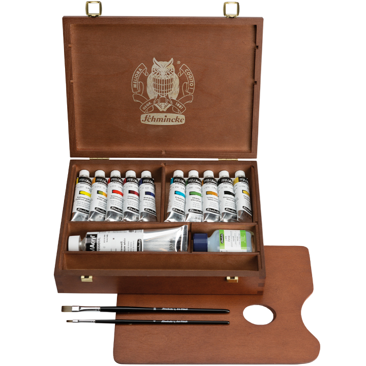 PRIMAcryl Peinture acrylique Wooden Box set dans le groupe Matériels d'artistes / Couleurs de l'artiste / Peinture acrylique chez Pen Store (136014)