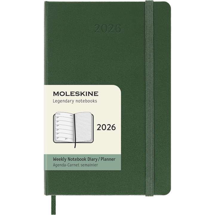 Calendrier 12M Weekly Notebook 2026 Hardcover Pocket Myrtle Green dans le groupe Papiers & Blocs / Calendriers et agendas / Calendriers 12 mois chez Pen Store (136120)