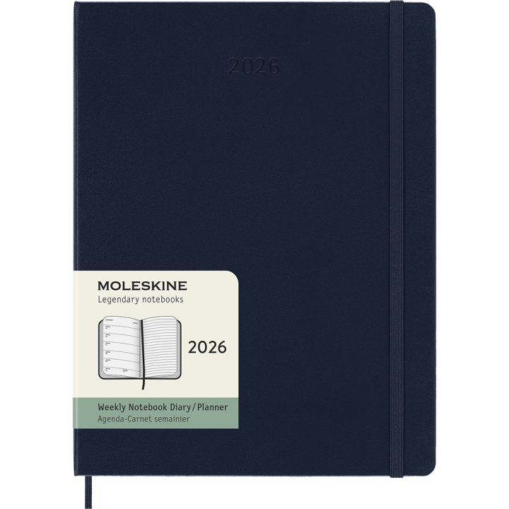 Calendrier 12M Weekly Notebook 2026 Hardcover XL Sapphire Blue dans le groupe Papiers & Blocs / Calendriers et agendas / Calendriers 12 mois chez Pen Store (136128)