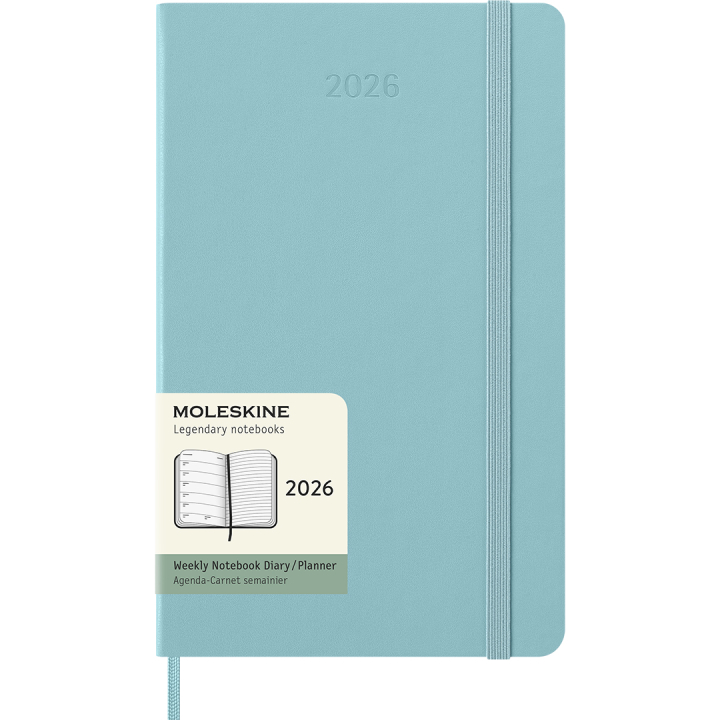 Calendrier 12M Weekly Notebook 2026 Hardcover Large Aquamarine dans le groupe Papiers & Blocs / Calendriers et agendas / Calendriers 12 mois chez Pen Store (136132)