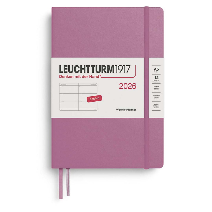Calendrier Weekly Planner 2026 A5 Dusty Rose dans le groupe Papiers & Blocs / Calendriers et agendas / Calendriers 12 mois chez Pen Store (136252)