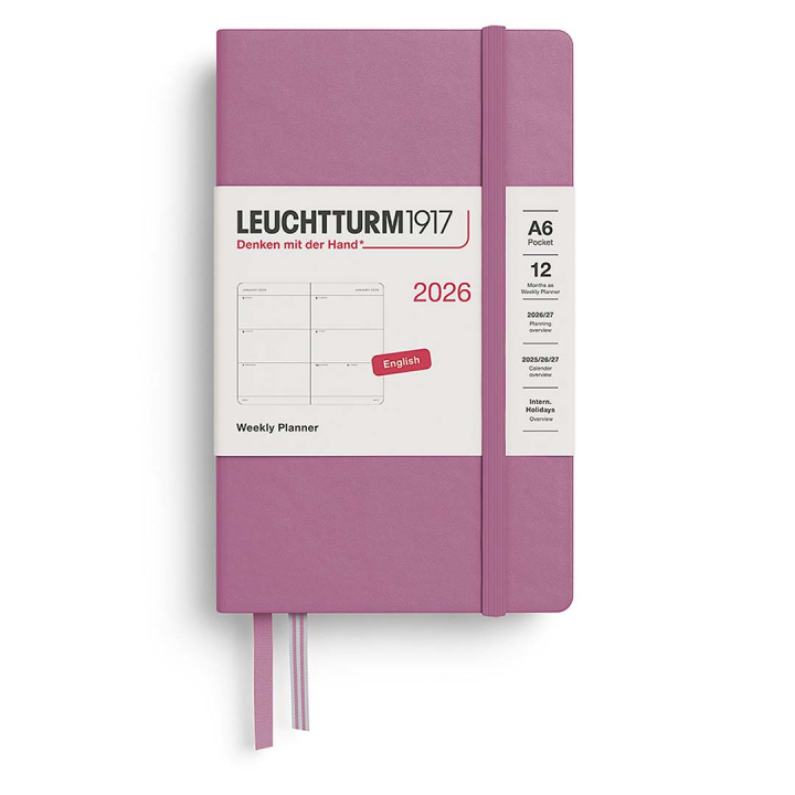 Calendrier Weekly Planner 2026 A6 Dusty Rose dans le groupe Papiers & Blocs / Calendriers et agendas / Calendriers 12 mois chez Pen Store (136260)