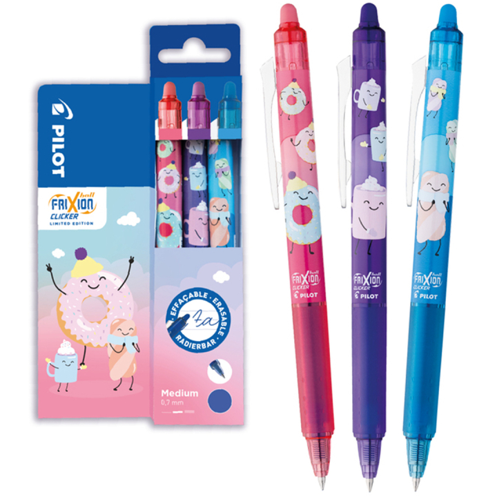 Frixion Clicker Fancy 0.7 Lot de 3 dans le groupe Stylos / Écrire / Stylos encre gel chez Pen Store (136350)