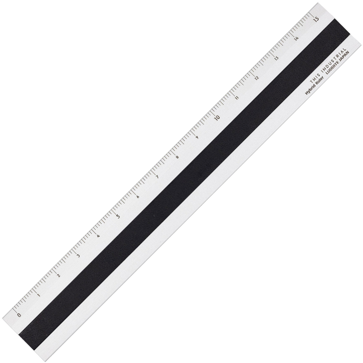 Règle Aluminium/Cuir 15 cm Silver/Black dans le groupe Loisirs créatifs / Accessoires Hobby / Règles chez Pen Store (136444)