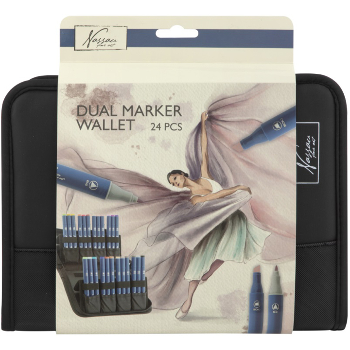 Marker Wallet 24 Stylos dans le groupe Stylos / Crayons d'artistes / Feutres d'illustrations chez Pen Store (136611)
