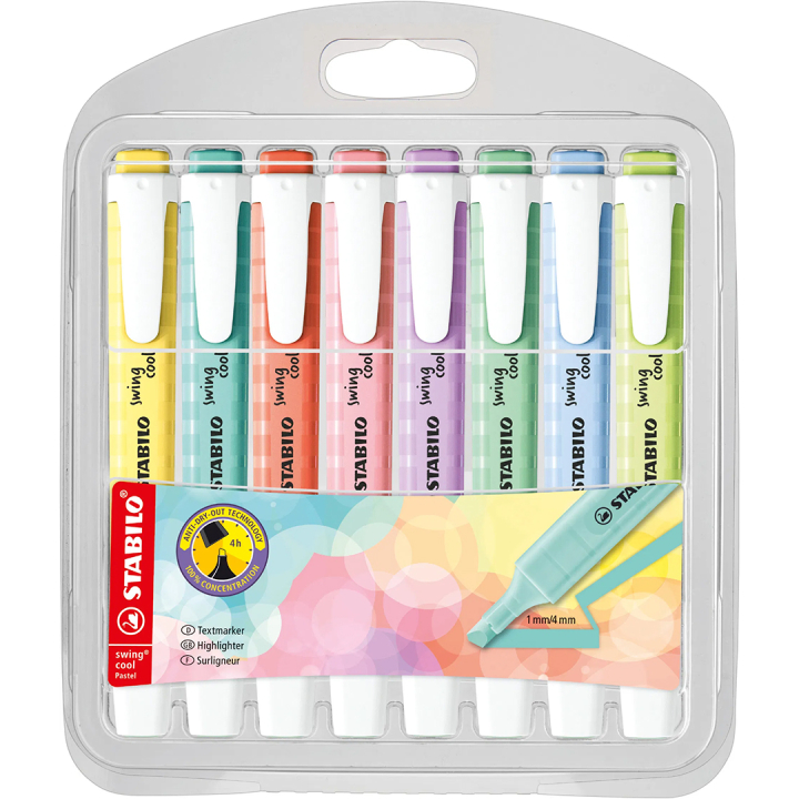 Swing Cool Pastel lot de 8 Set 1 dans le groupe Stylos / Bureau / Surligneurs chez Pen Store (136793)