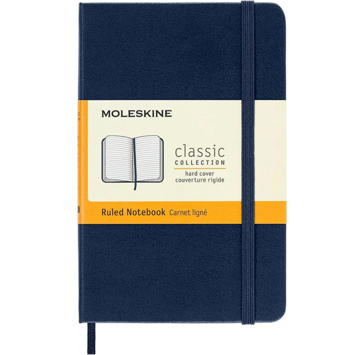 Classic Hard Cover Notebook Pocket Blue Ligné dans le groupe Papiers & Blocs / Écrire et consigner / Carnets chez Pen Store (136825)