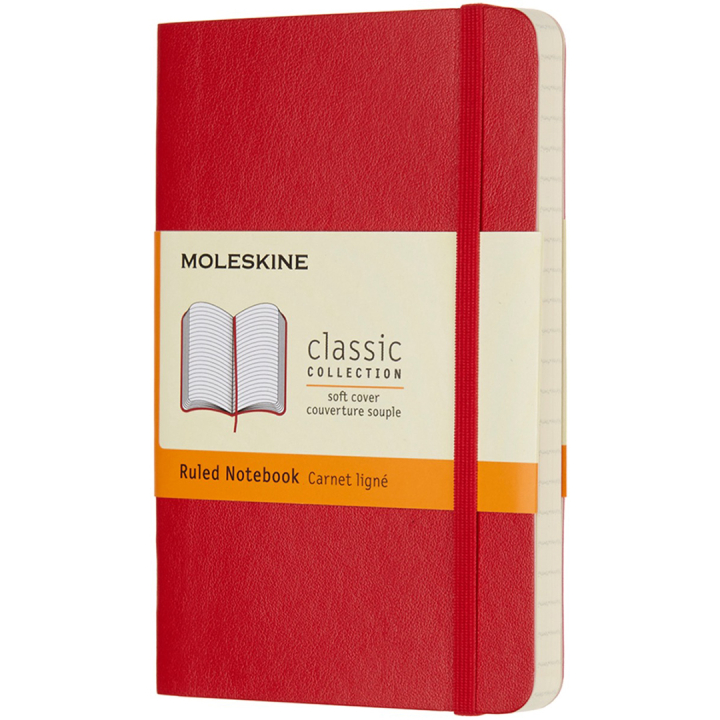 Classic Soft Cover Notebook Pocket Red dans le groupe Papiers & Blocs / Écrire et consigner / Carnets chez Pen Store (136829_r)