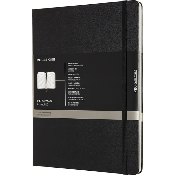Pro Hard Cover Notebook XL Black Ligné dans le groupe Papiers & Blocs / Écrire et consigner / Carnets chez Pen Store (136836)