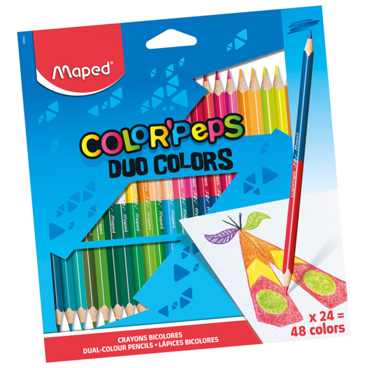 Crayons de couleur Color’Peps Duo Colors lot de 24 dans le groupe Kids / Crayons pours les enfants / Crayons de couleurs pour les enfants chez Pen Store (136943)