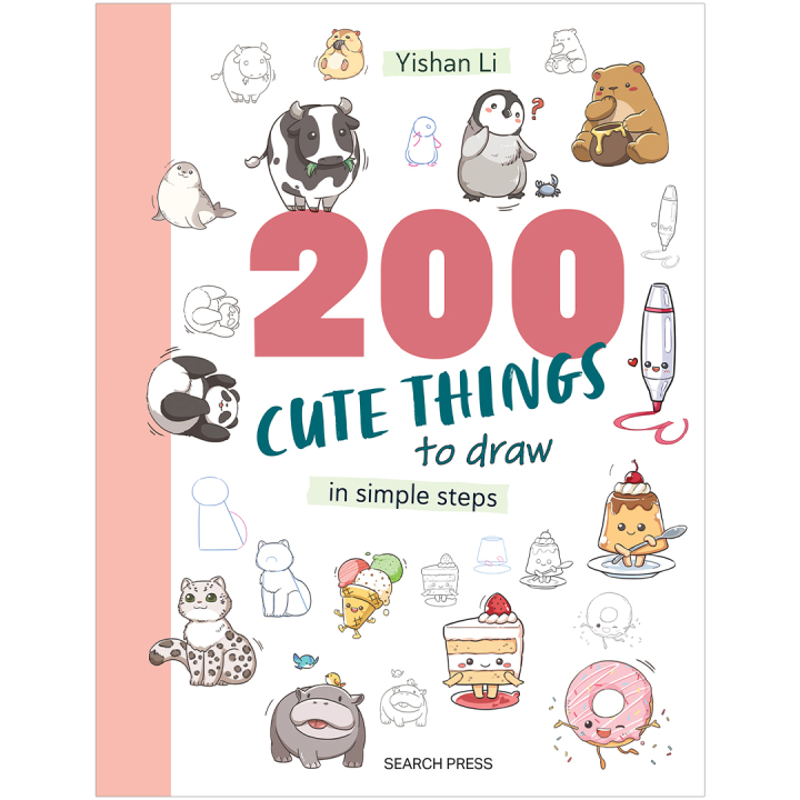 200 Cute Things to Draw dans le groupe Loisirs créatifs / Livres / Livres d'instruction chez Pen Store (137199)