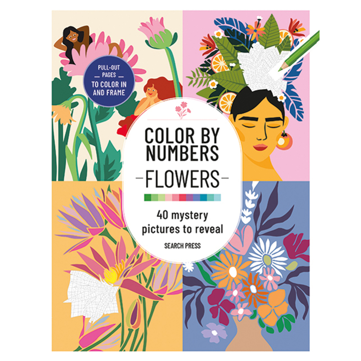 Color by Numbers: Flowers dans le groupe Loisirs créatifs / Livres / Album de coloriage pour les adultes chez Pen Store (137205)