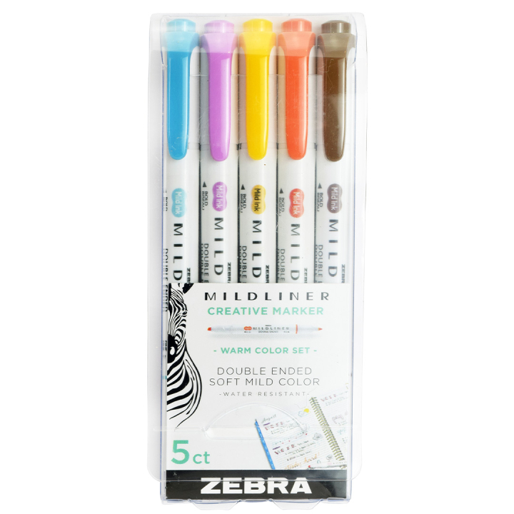 Mildliner lot de 5 Warm dans le groupe Stylos / Crayons d'artistes / Feutres d'illustrations chez Pen Store (137263)
