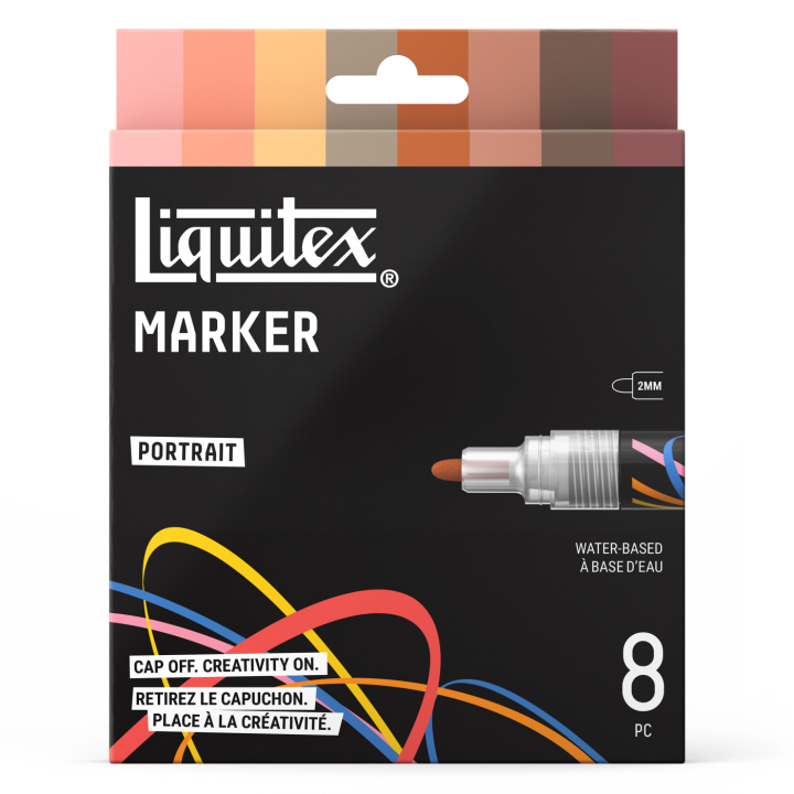 Marker Portrait lot de 8 dans le groupe Stylos / Crayons d'artistes / Marqueurs acryliques chez Pen Store (137372)