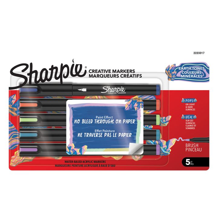 Creative Marker Brush Tip pack de 5 Earth Tones dans le groupe Stylos / Crayons d'artistes / Marqueurs acryliques chez Pen Store (137402)
