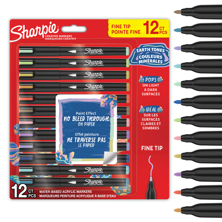 Creative Marker Fine Tip pack de 12 Earth Tones dans le groupe Stylos / Crayons d'artistes / Marqueurs acryliques chez Pen Store (137407)