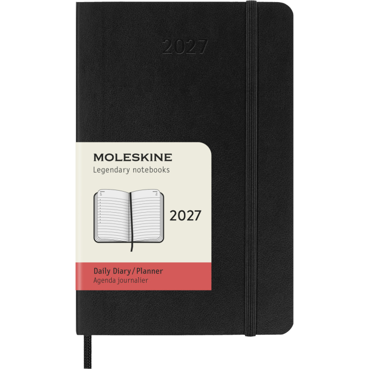 Calendrier 12M Daily 2027 Softcover Pocket Black dans le groupe Papiers & Blocs / Calendriers et agendas / Calendriers 12 mois chez Pen Store (137433)