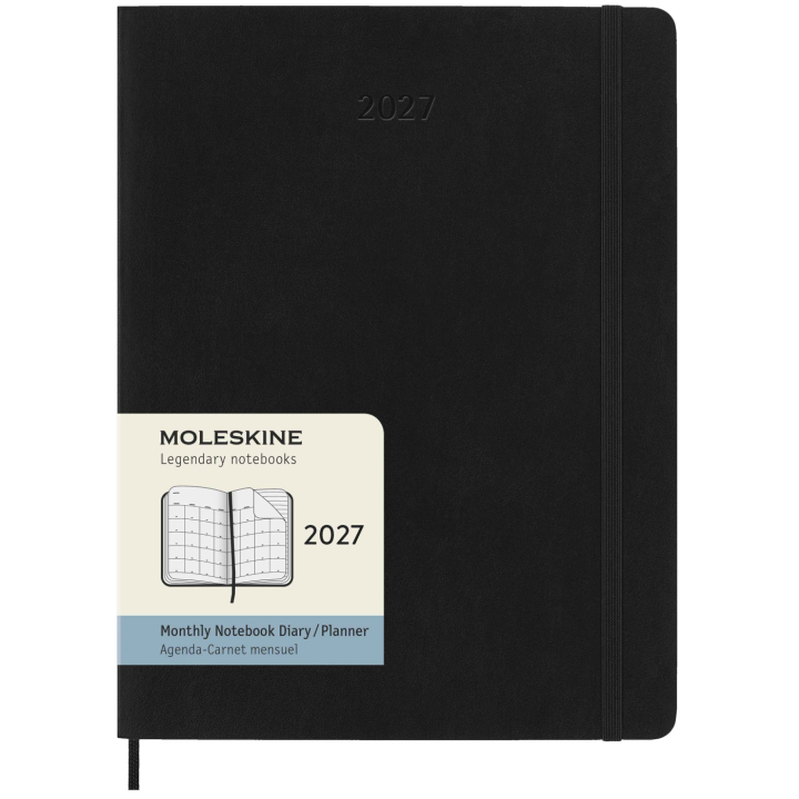 Calendrier 12M Monthly 2027 Softcover XL Black dans le groupe Papiers & Blocs / Calendriers et agendas / Calendriers 12 mois chez Pen Store (137441)