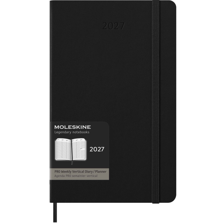 Calendrier 12M Weekly Vertical PRO 2027 Hardcover Large Black dans le groupe Papiers & Blocs / Calendriers et agendas / Calendriers 12 mois chez Pen Store (137442)