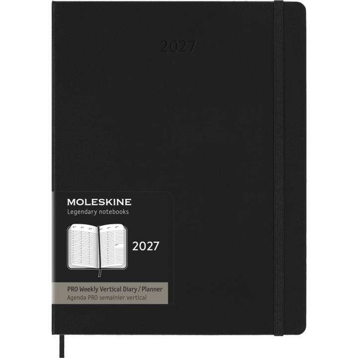 Calendrier 12M Weekly Vertical PRO 2027 Hardcover XL Black dans le groupe Papiers & Blocs / Calendriers et agendas / Calendriers 12 mois chez Pen Store (137443)