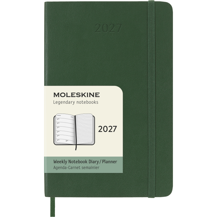 Calendrier 12M Weekly Notebook 2027 Softcover Pocket Myrtle Green dans le groupe Papiers & Blocs / Calendriers et agendas / Calendriers 12 mois chez Pen Store (137461)