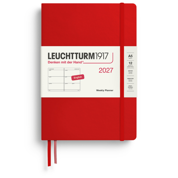 Calendrier Weekly Planner 2027 A5 Cherry dans le groupe Papiers & Blocs / Calendriers et agendas / Calendriers 12 mois chez Pen Store (137488)