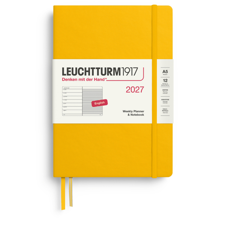 Calendrier Weekly Planner & Notebook 2026 A5 Sunflower dans le groupe Papiers & Blocs / Calendriers et agendas / Calendriers 12 mois chez Pen Store (137518)