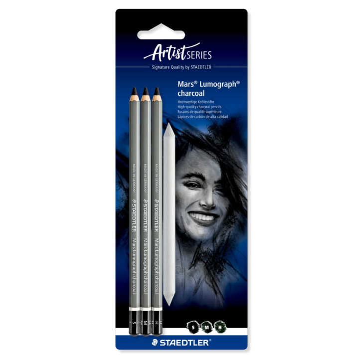 Crayon fusain Mars Lumograph Set dans le groupe Matériels d'artistes / Craie et Graphite / Fusain et crayons fusains chez Pen Store (137601)