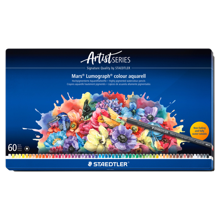 Crayons aquarellables Mars Lumograph ensemble de 60 dans le groupe Stylos / Crayons d'artistes / Crayons aquarellables chez Pen Store (137606)