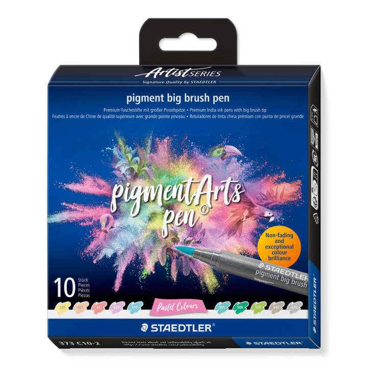 Pigment Arts Big Brush Pen ensemble de 10 Pastel dans le groupe Stylos / Crayons d'artistes / Feutres pinceaux chez Pen Store (137628)