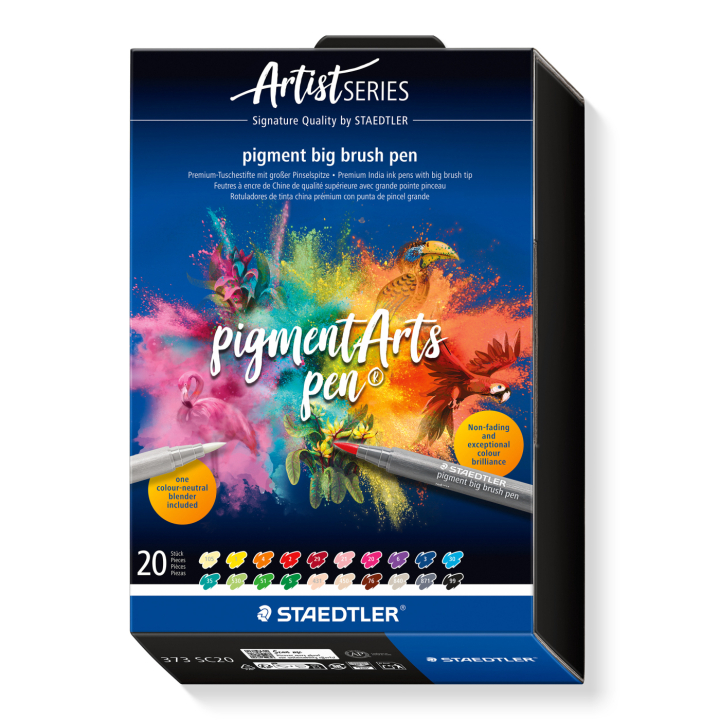 Pigment Arts Big Brush Pen ensemble de 20 + dans le groupe Stylos / Crayons d'artistes / Feutres pinceaux chez Pen Store (137631)