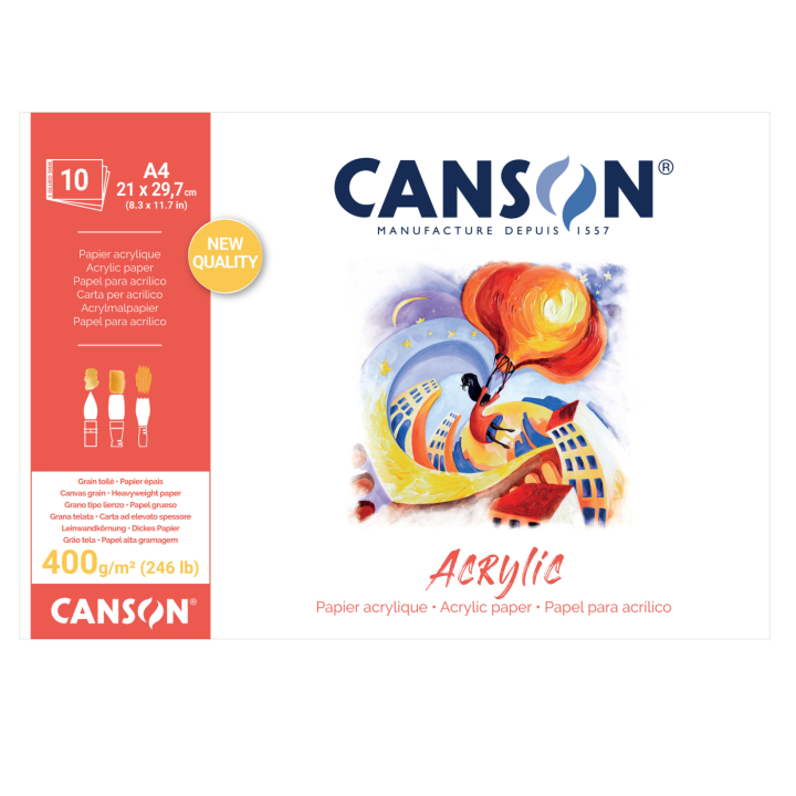 Bloc Acrylique A4 400g dans le groupe Papiers & Blocs / Bloc Artiste / Bloc acrylique chez Pen Store (137663)