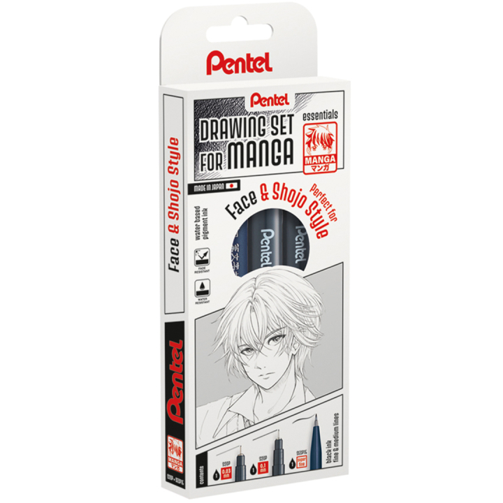 Drawing Set Manga Face & Shojo dans le groupe Stylos / Crayons d'artistes / Feutres Fineliners chez Pen Store (137666)