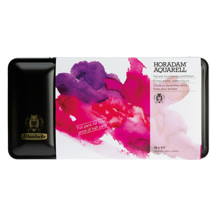 Horadam Aquarell Full Pans lot de 18 dans le groupe Matériels d'artistes / Couleurs de l'artiste / Peinture aquarelle / Aquarelle en godet chez Pen Store (137789)