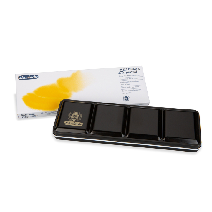 Akademie Aquarell Half Pans lot de 12 + 12 vides dans le groupe Matériels d'artistes / Couleurs de l'artiste / Peinture aquarelle / Aquarelle en godet chez Pen Store (137801)