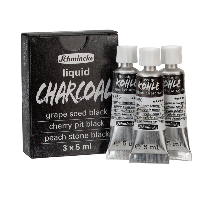 Liqiud Charcoal lot de 3 dans le groupe Matériels d'artistes / Craie et Graphite / Fusain et crayons fusains chez Pen Store (137810)
