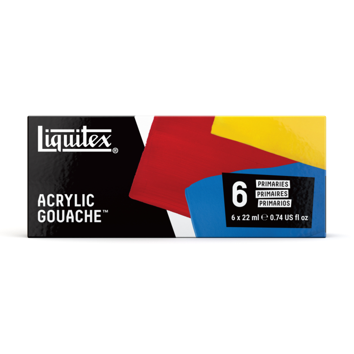 Gouache couleur Primaries Set 6x22 ml dans le groupe Matériels d'artistes / Couleurs de l'artiste / Gouaches chez Pen Store (137844)
