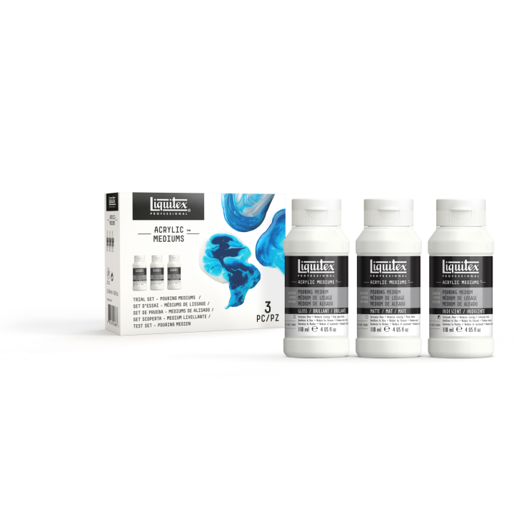 Pouring Medium Set de 3 dans le groupe Matériels d'artistes / Médiums de peinture et vernis / Médiums peinture acrylique chez Pen Store (137867)