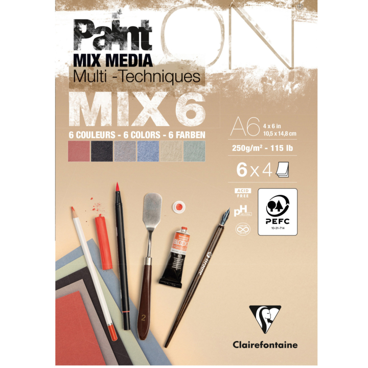 Paint'ON Bloc multi-techniques Mix6 A6 dans le groupe Papiers & Blocs / Bloc Artiste / Bloc Mixed Media chez Pen Store (137962)