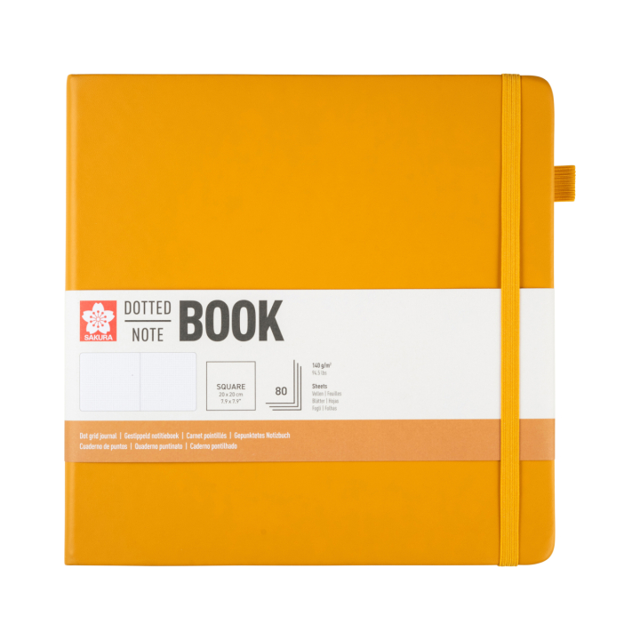 Notebook 20x20 cm Hard Cover Japanese Kerria Dotted dans le groupe Papiers & Blocs / Écrire et consigner / Carnets chez Pen Store (137994)