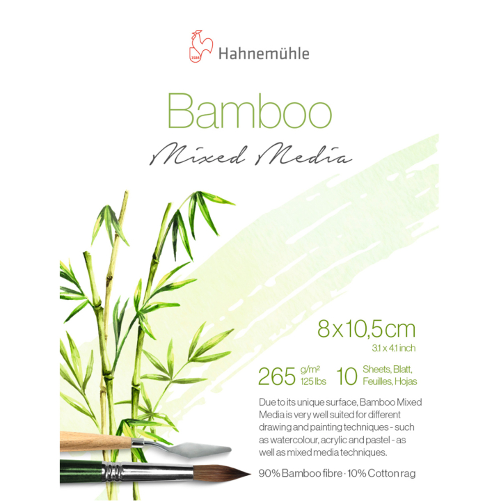 Mixed Media Bamboo 265g 8x10,5 cm dans le groupe Papiers & Blocs / Bloc Artiste / Bloc Mixed Media chez Pen Store (137995)