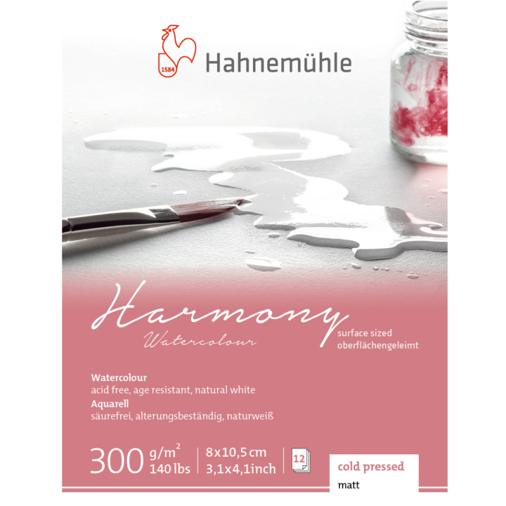 Papier aquarelle Harmony 300g Mat 8 x 10,5 cm dans le groupe Papiers & Blocs / Bloc Artiste / Papier pour aquarelle chez Pen Store (137997)