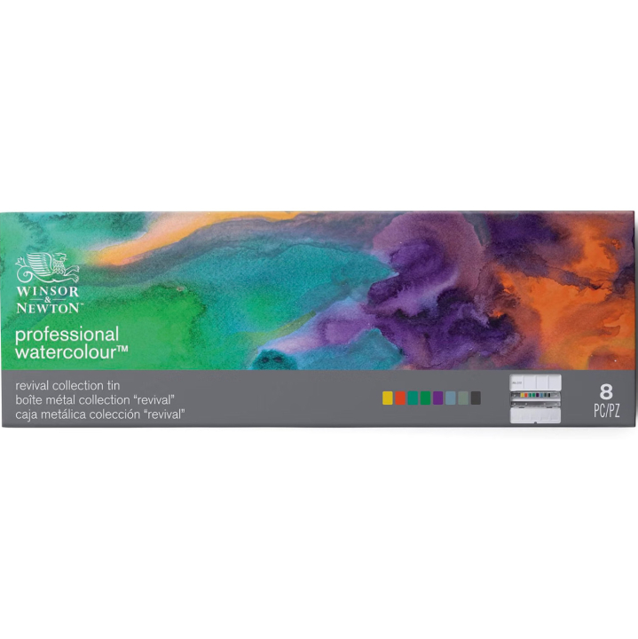 Aquarelle Professional 1/2 godet Revival set de 8 + 16 demi-godets vides dans le groupe Matériels d'artistes / Couleurs de l'artiste / Peinture aquarelle / Aquarelle en godet chez Pen Store (137998)