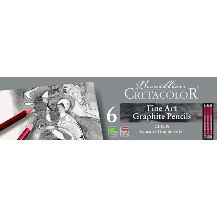 Cleos Fine Art Graphite Set de 6 dans le groupe Stylos / Crayons d'artistes / Crayons à croquis chez Pen Store (138024)